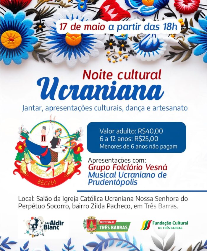 Três Barras realiza evento gastronômico Ucraniano; programação acontece no dia 17