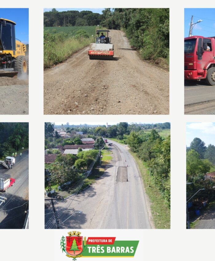 VIAÇÃO E OBRAS REALIZA MELHORIAS NAS ESTRADAS DO INTERIOR DE TRÊS BARRAS; TRABALHOS SEGUEM NOS PRÓXIMOS DIAS