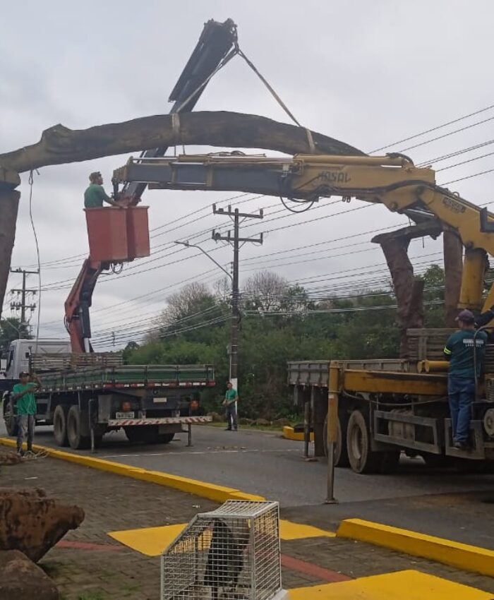 PORTAL DE ACESSO AO MUNICÍPIO DE TRÊS BARRAS É SUBSTITUÍDO NESTA QUINTA-FEIRA, 07 DE MARÇO
