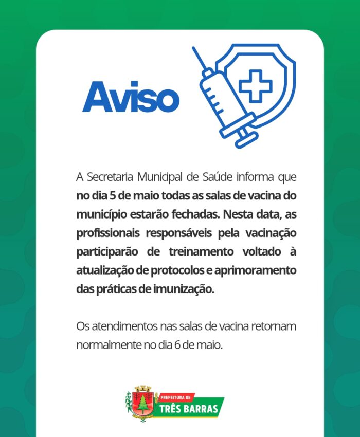 Saúde de Três Barras emite nota referente formações das equipes de trabalho