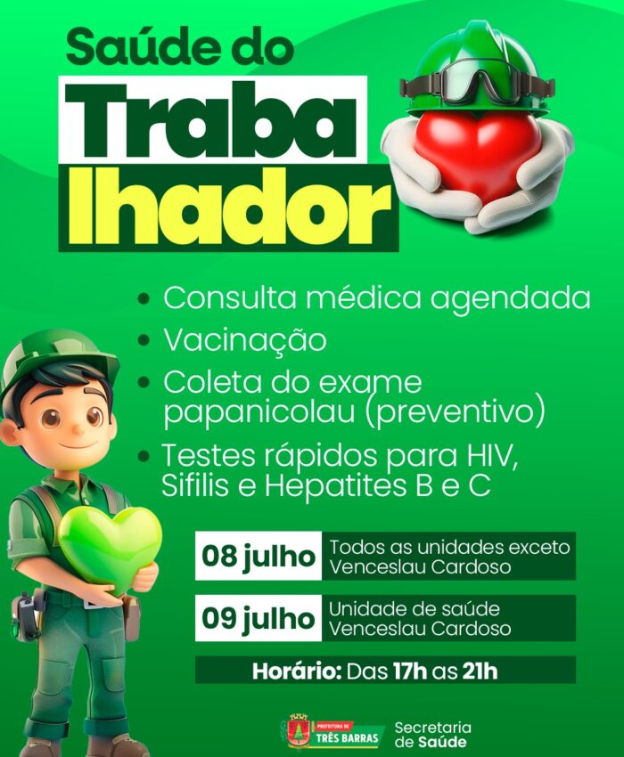 Três Barras realiza Ação alusiva à Saúde do Trabalhador