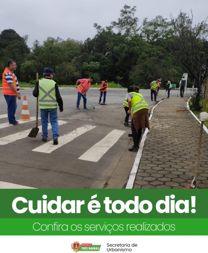Central de Três Barras recebe ações contínuas de urbanismo e limpeza urbana