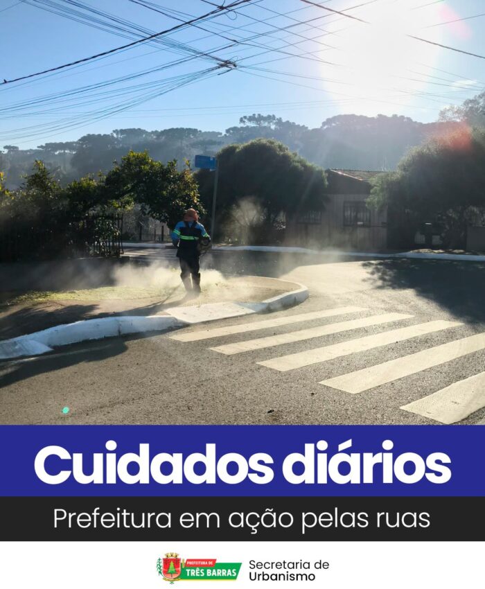 Urbanismo e Limpeza Pública realiza ações nesta semana na malha viária de Três Barras