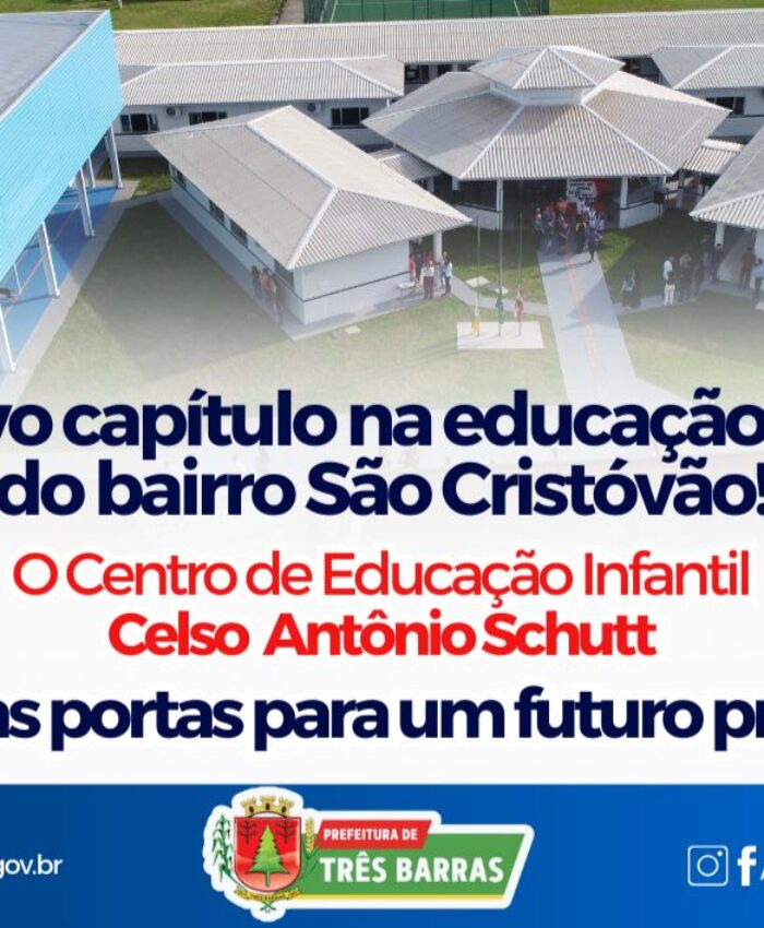 SÃO CRISTÓVÃO RECEBE NOVO CENTRO DE EDUCAÇÃO INFANTIL; INAUGURAÇÃO REUNIU A COMUNIDADE GERAL