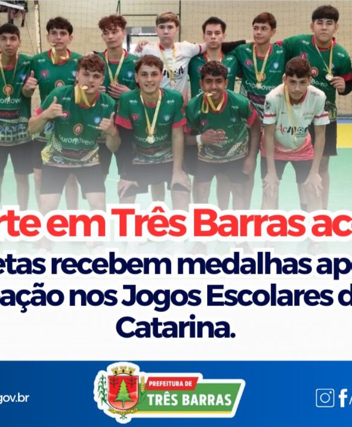 CONFIRA OS RESULTADOS FINAIS DA FASE MUNICIPAL DOS JOGOS ESCOLARES DE SANTA CATARINA NA CATEGORIA 15 A 17 ANOS