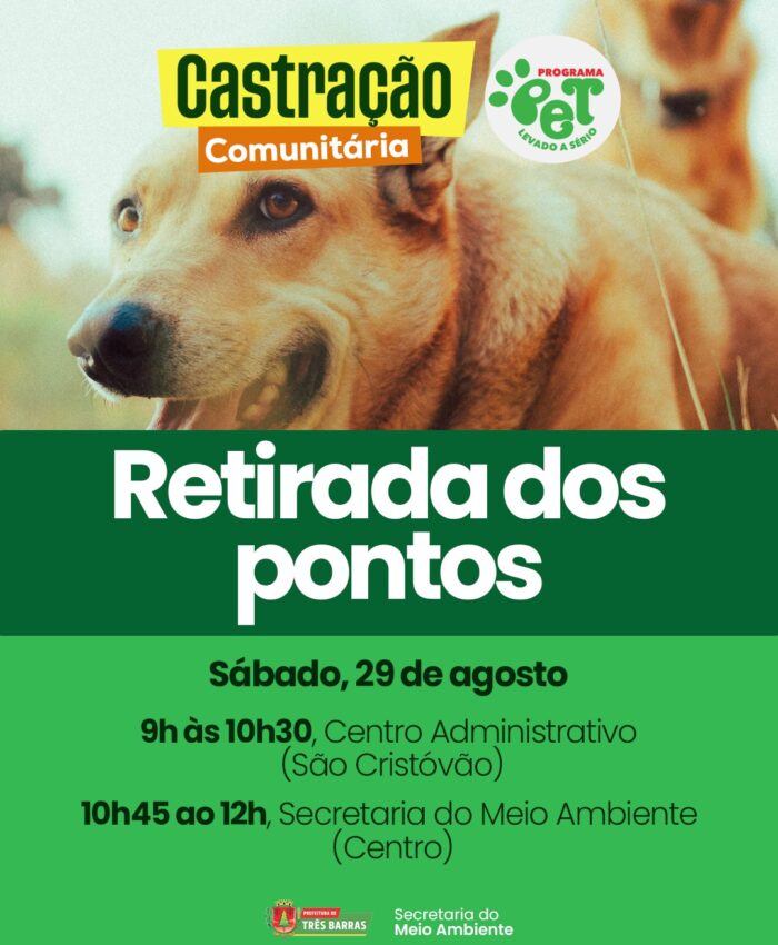 Atenção, tutores! Etapa final do cuidado e bem-estar dos animais atendidos pelo Programa Pet Levado a Sério