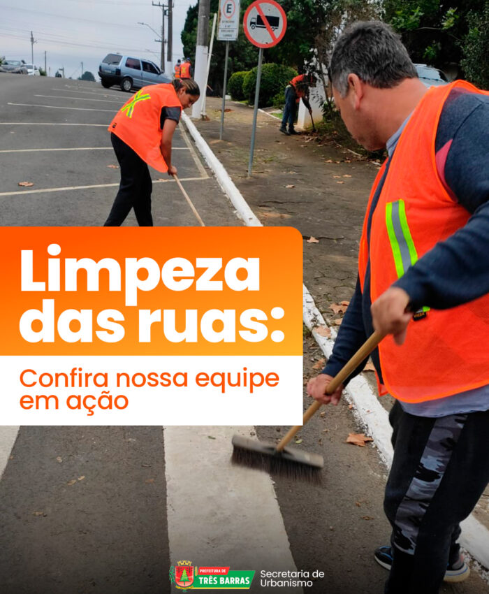 Secretaria de Urbanismo realiza ações de limpeza e manutenção de embelezamento no centro de Três Barras