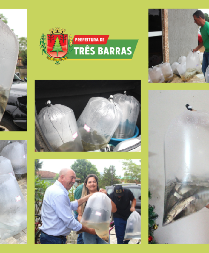 Agricultura intermedia a aquisição e entrega de mais de 8,8 mil alevinos a produtores rurais de Três Barras