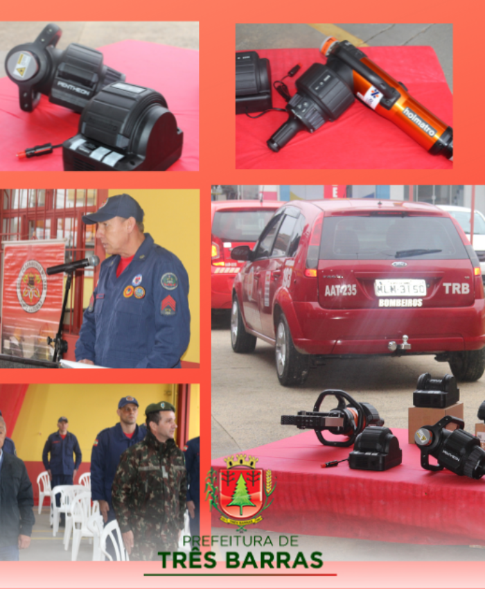 Ato oficializa entrega de equipamentos desencarceradores ao 1° Grupo Bombeiros Militar de Três Barras