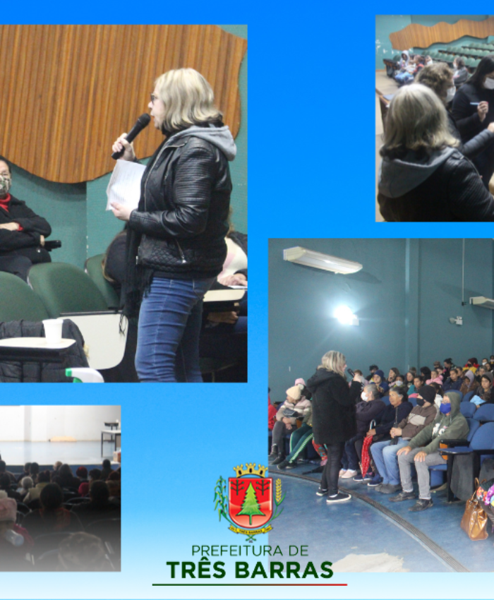 Beneficiários do programa Sacolão participam de palestras motivacionais e informativas