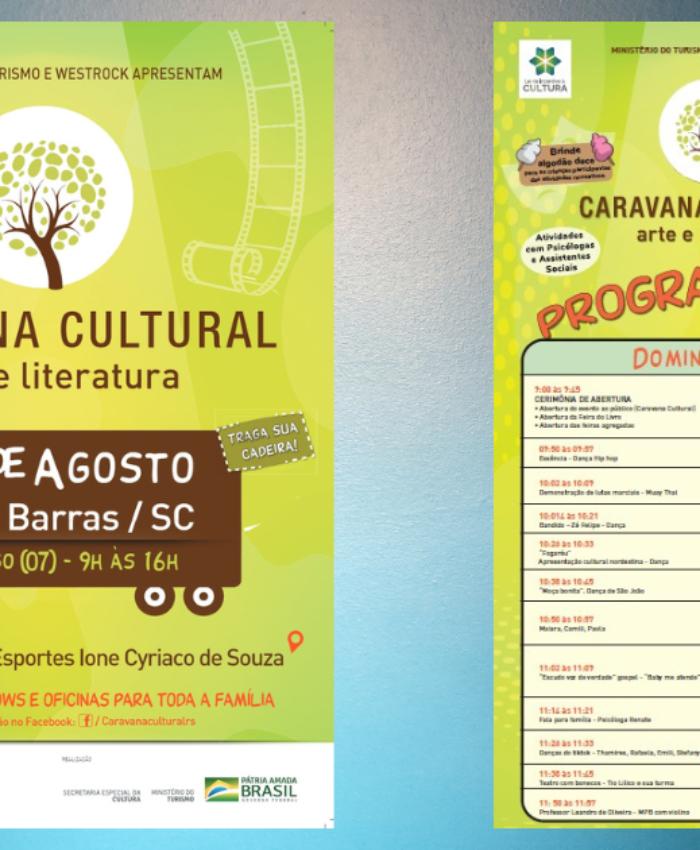 Caravana Cultural Arte & Literatura traz para Três Barras atividades gratuitas