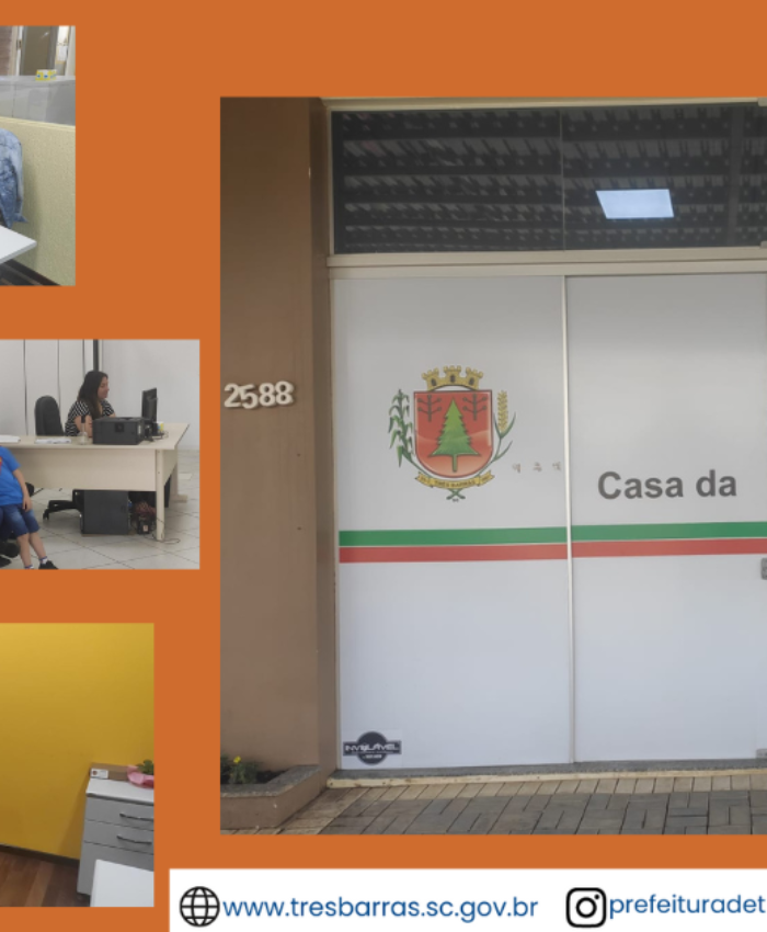 Casa da Cidadania abriga três setores públicos municipais de Três Barras
