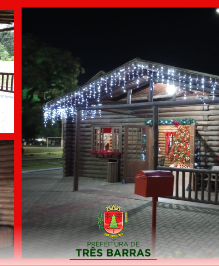 Casa do Papai Noel está oficialmente aberta à visitação em Três Barras