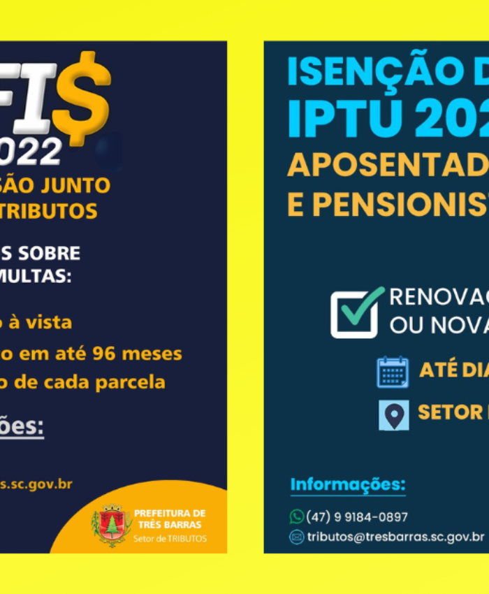 Contribuintes têm mais essa semana para aderir ao Refis e para renovar ou pedir a isenção do IPTU
