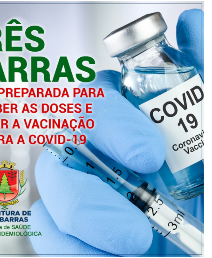 Covid-19: Vacinação em Três Barras deve começar nesta quarta-feira