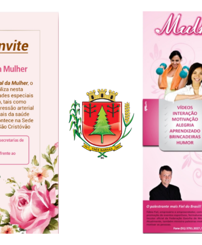 Dia Internacional da Mulher terá atividades comemorativas em Três Barras