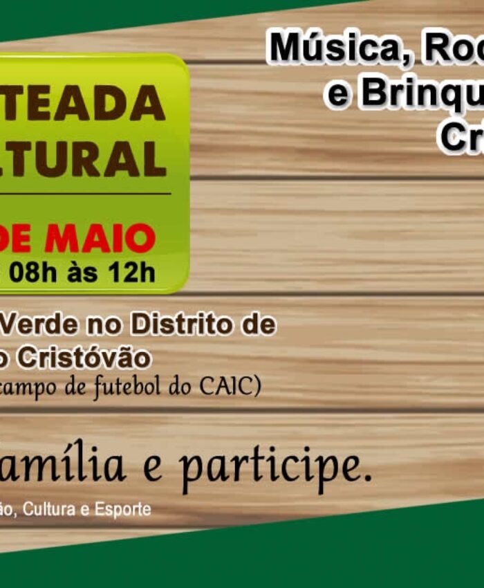 Domingo tem Mateada Cultural no distrito de São Cristóvão