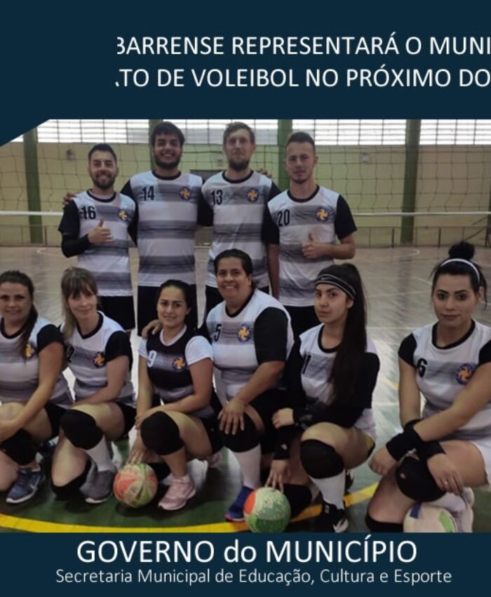 EQUIPE TRESBARRENSE REPRESENTARÁ O MUNICÍPIO EM CAMPEONATO DE VOLEIBOL NO PRÓXIMO DOMINGO