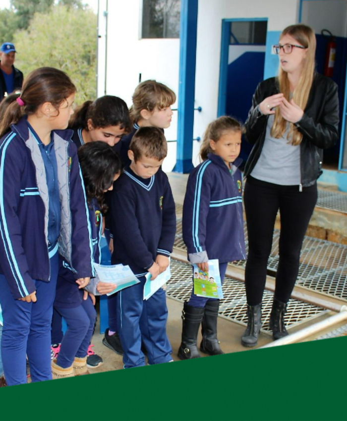 Estudantes da Campininha participam de visita guiada à ETA do Samasa
