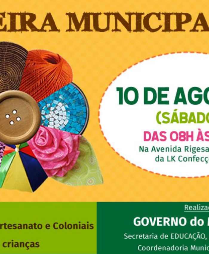 Feira Municipal de Artesanato e Produtos Coloniais acontece neste sábado em Três Barras