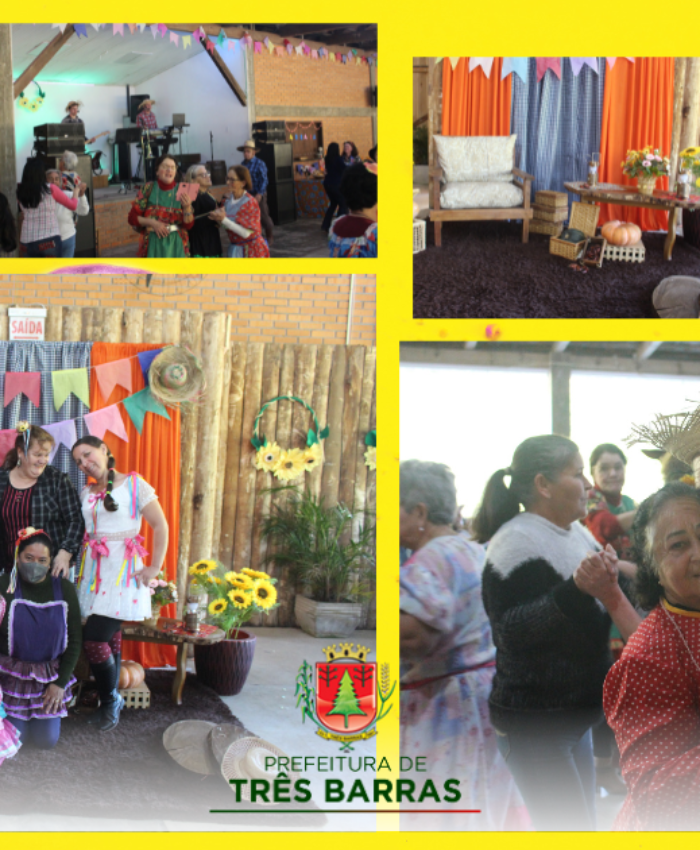 Festa Junina reúne participantes dos Clubes de Mães e Grupos da Melhor Idade em Três Barras