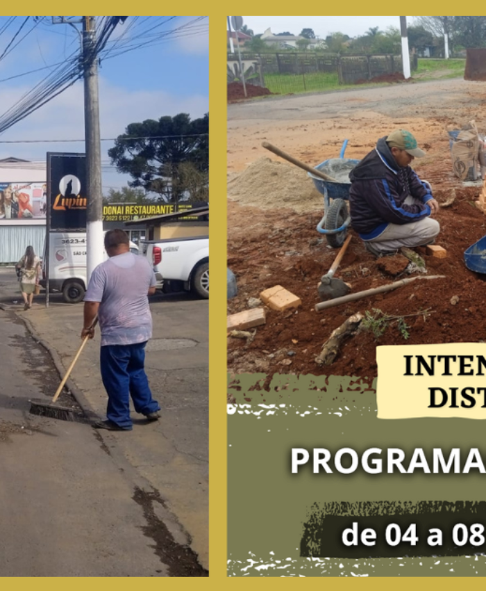 Fique por dentro do cronograma de trabalhos da Intendência Distrital para esta semana