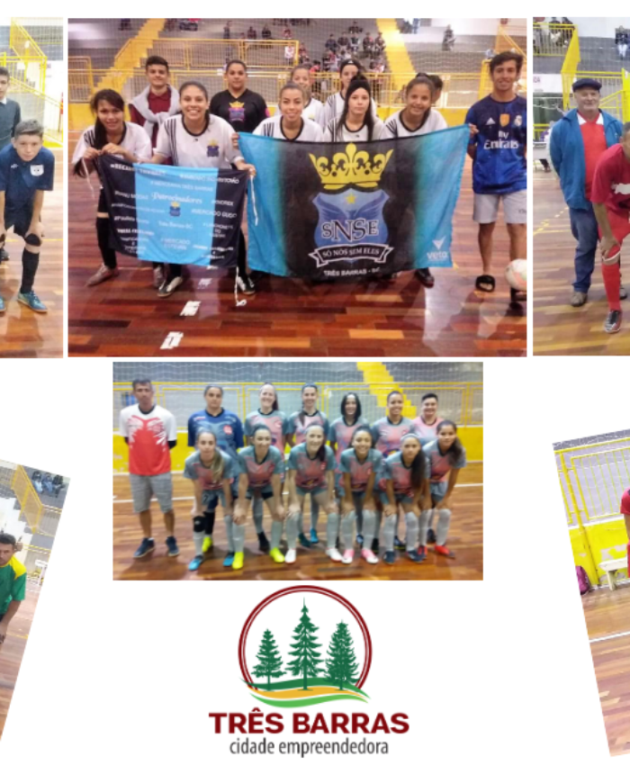 Futsal em Três Barras: 12 gols marcados pela segunda rodada das categorias Infantil, Feminino e Veteranos