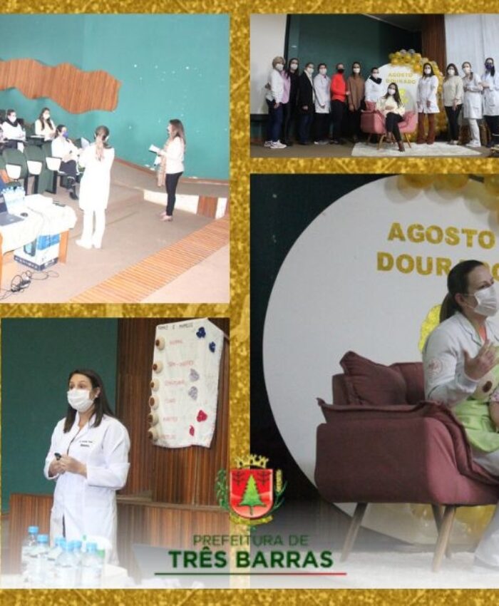 Gestantes e lactantes participam de programação voltada à campanha Agosto Dourado, em Três Barras