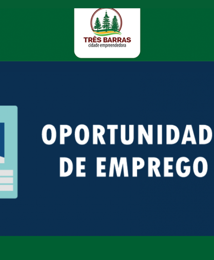 Há uma vaga de Operador de Retroescavadeira no Sine de Três Barras