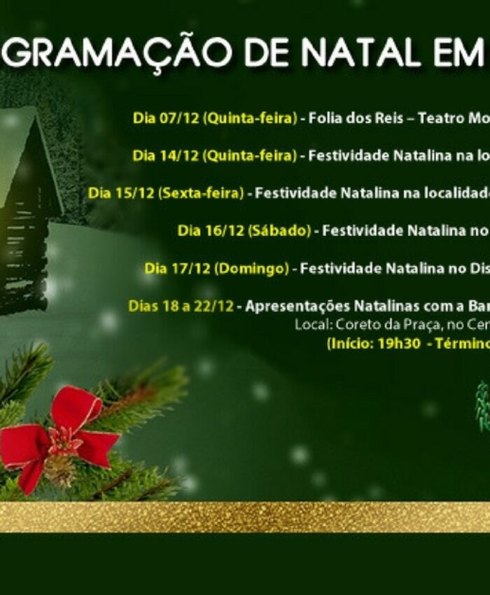 É hoje: festividades natalinas começam pela Campininha