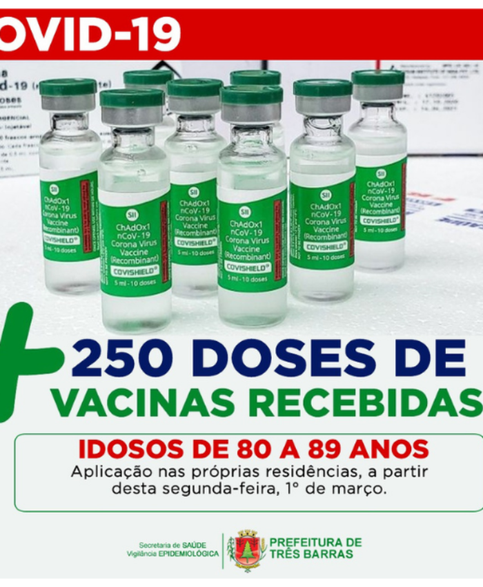 Idosos entre 80 e 89 anos serão vacinados em casa a partir de segunda-feira