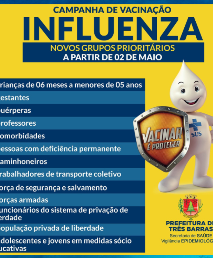 Influenza: outros 13 grupos prioritários passam a ser vacinados a partir desta segunda