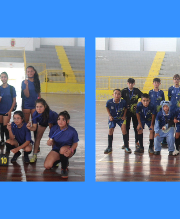 JESC 12 a 14 anos: escolas João Pacheco de Miranda Lima e Guita Federmann são campeãs nos naipes feminino e masculino do Futsal