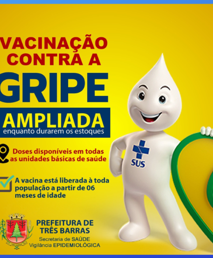 População a partir de 06 meses ainda pode se vacinar contra a gripe