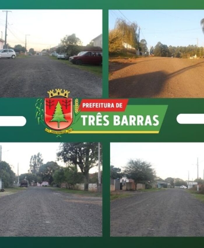 Prefeitura anuncia obras de pavimentação em mais oito ruas de Três Barras