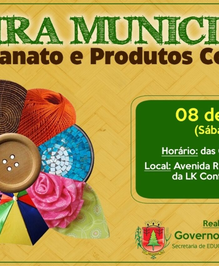 PREFEITURA DE TRÊS BARRAS ANUNCIA RETORNO DA TRADICIONAL FEIRA DE ARTESANATO E PRODUTOS COLONIAIS