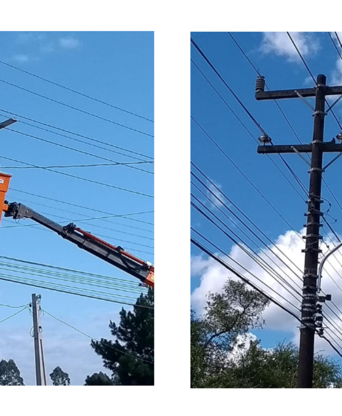Prefeitura de Três Barras começa instalar lâmpadas de LED em diversos pontos da cidade