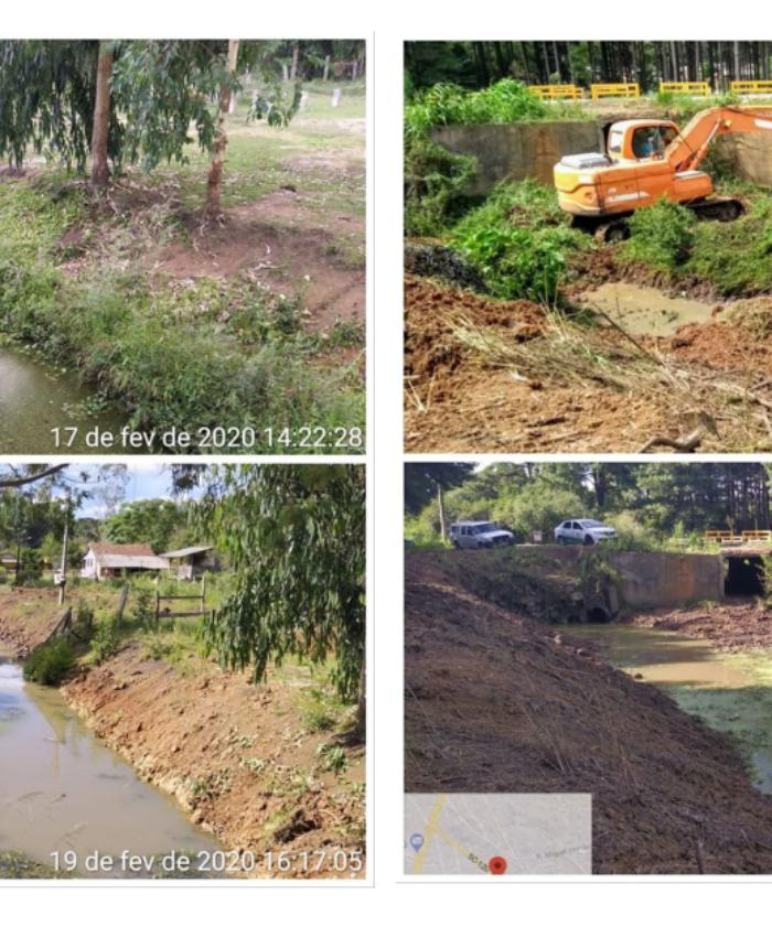 Prefeitura de Três Barras, Defesa Civil e secretarias municipais promovem limpeza no Rio Barra Grande