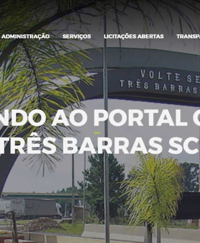 Prefeitura de Três Barras lança novo portal online