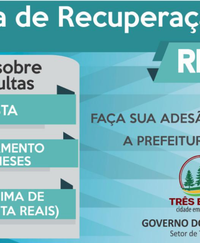 Prefeitura de Três Barras lança Refis 2019 com parcelamento em até 96 meses
