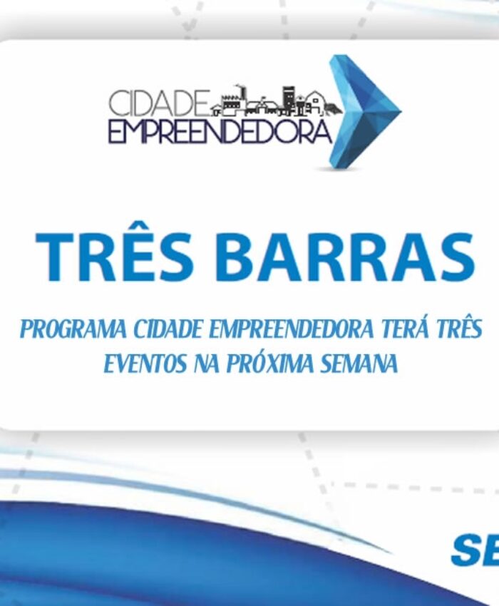 Programa Cidade Empreendedora terá três eventos na próxima semana