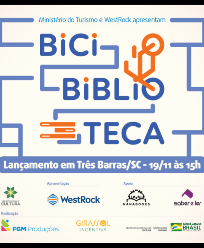 Projeto BiciBiblioteca chega a Três Barras na próxima semana