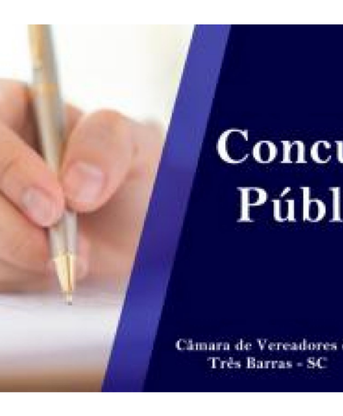 Prorrogado o prazo de inscrição para o concurso público da Câmara de Vereadores de Três Barras