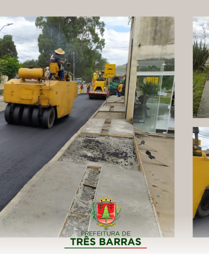 Rua Lumber está recebendo camada asfáltica com oito centímetros de espessura