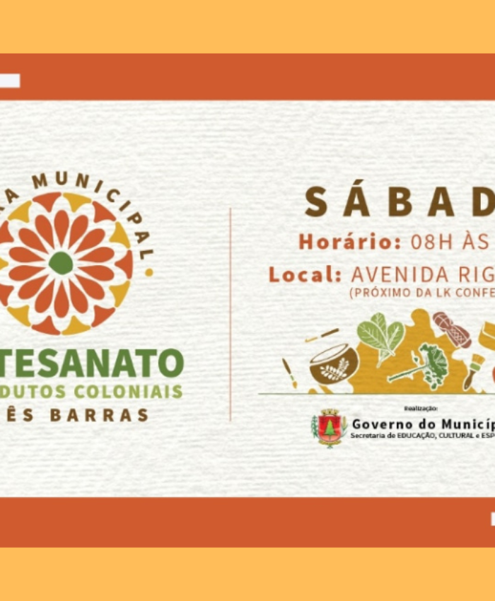 Sábado, 03 de dezembro, é dia de Feira Municipal em Três Barras