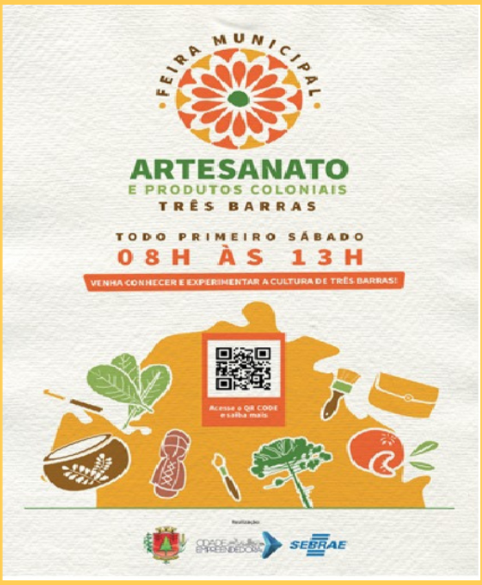 Sábado, 06 de agosto, é dia de Feira Municipal de Artesanato e Produtos Coloniais