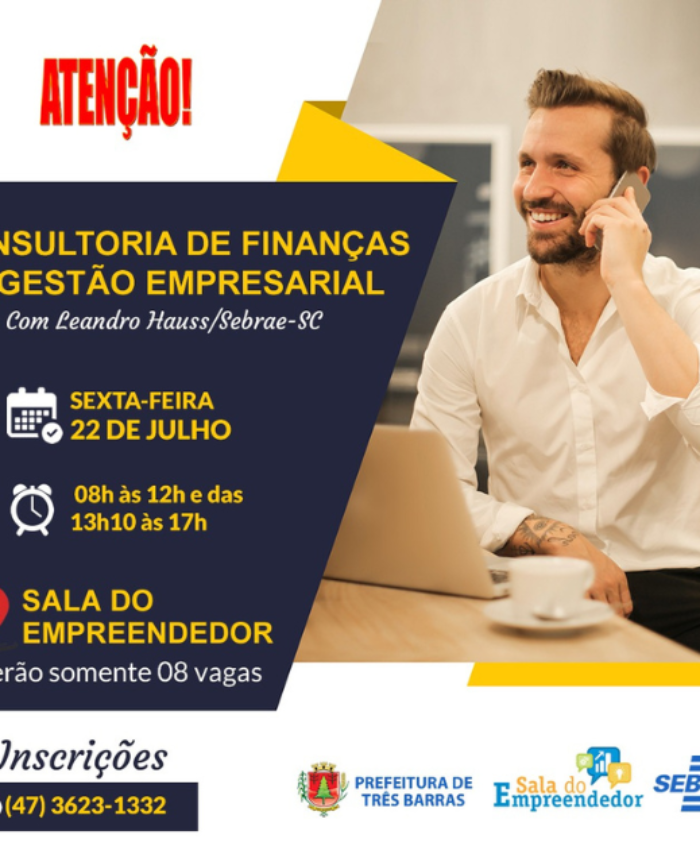 Sala do Empreendedor: inscrições abertas para consultoria sobre Finanças e Gestão Empresarial