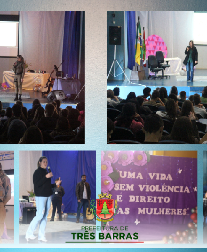 Série de palestras, a estudantes, marca o início da campanha Agosto Lilás, em Três Barras
