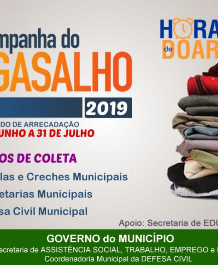 Três Barras: Arrecadações para a Campanha do Agasalho começam em junho