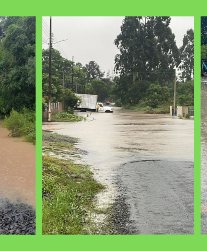 Três Barras registra pontos de alagamentos na cidade e interior e 26 famílias retiradas de suas casas neste domingo